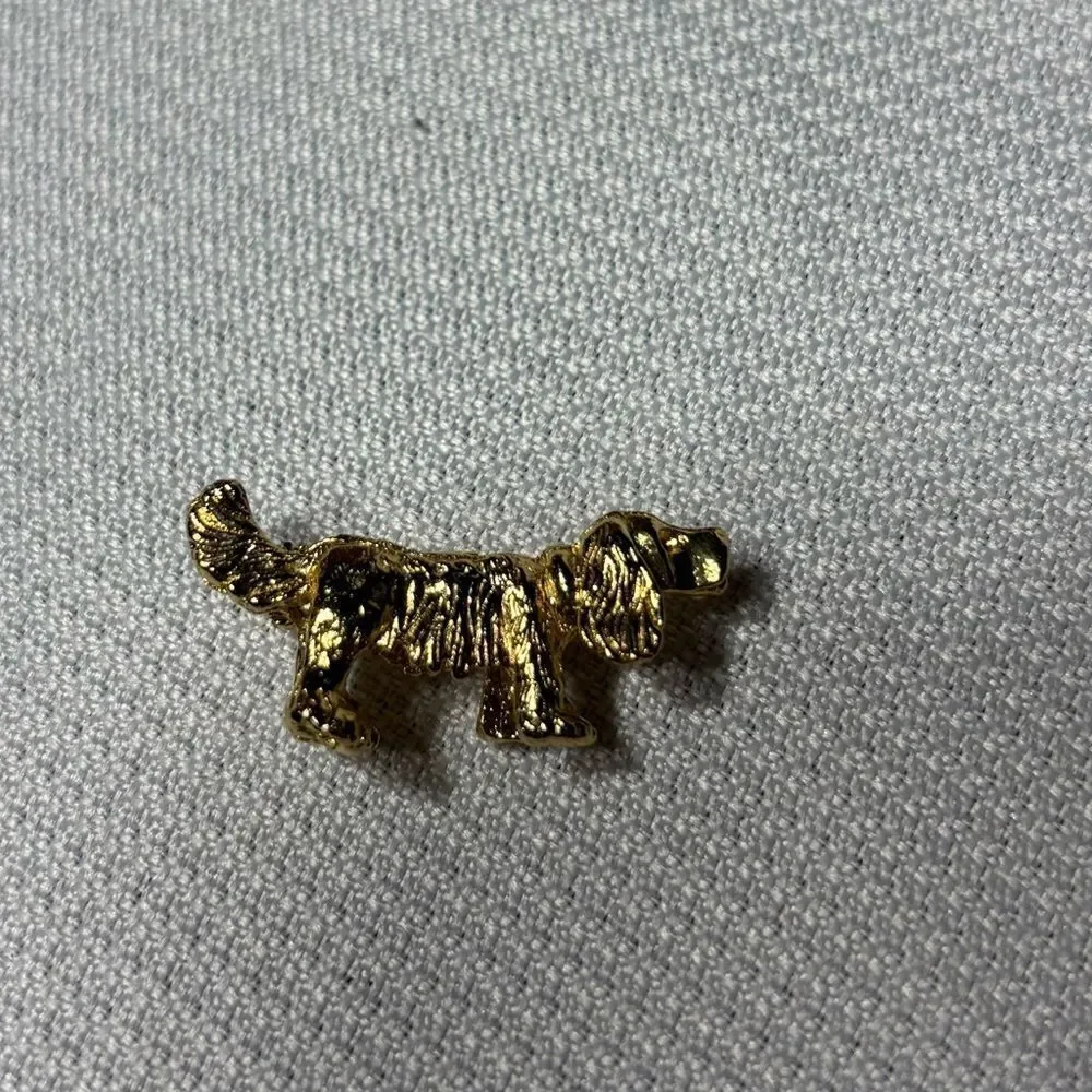 Goldtone Puppy Dog Brooch Excellent Preloved Condition